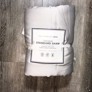 NEW PBTEEN Cocoon tencel pillow sham cover light gray